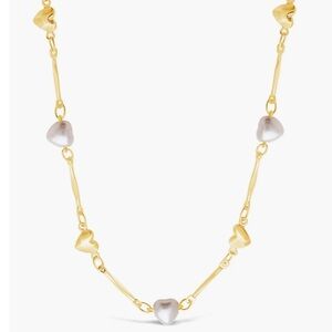 Pearl Heart Station Face Mask & Glasses Chain NWT